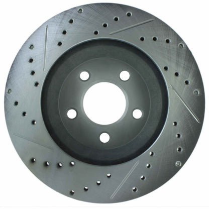 StopTech Select Sport Drilled And Slotted Brake Rotor; Front Left