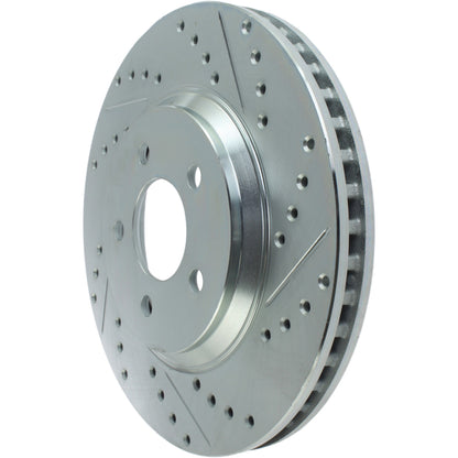 StopTech Select Sport Drilled And Slotted Brake Rotor; Front Left