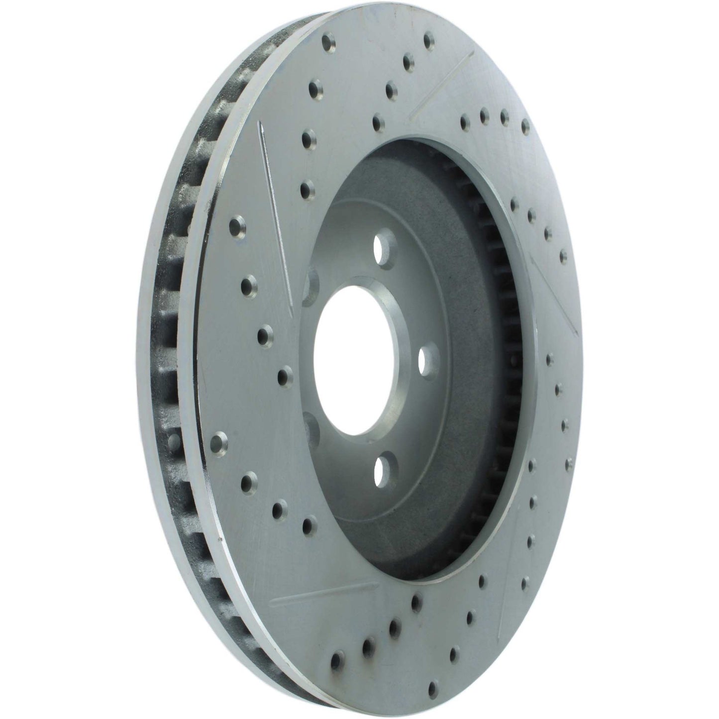 StopTech Select Sport Drilled And Slotted Brake Rotor; Front Left