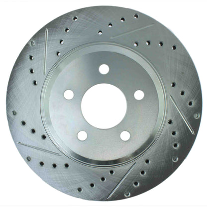 StopTech Select Sport Drilled And Slotted Brake Rotor; Front Right