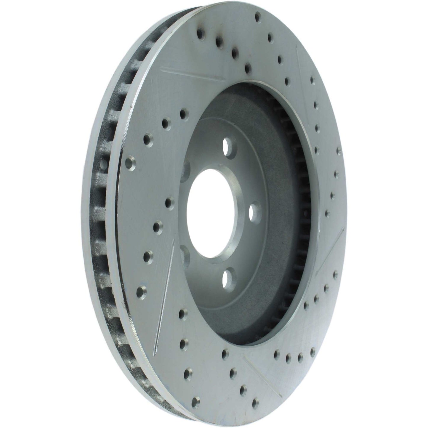 StopTech Select Sport Drilled And Slotted Brake Rotor; Front Right
