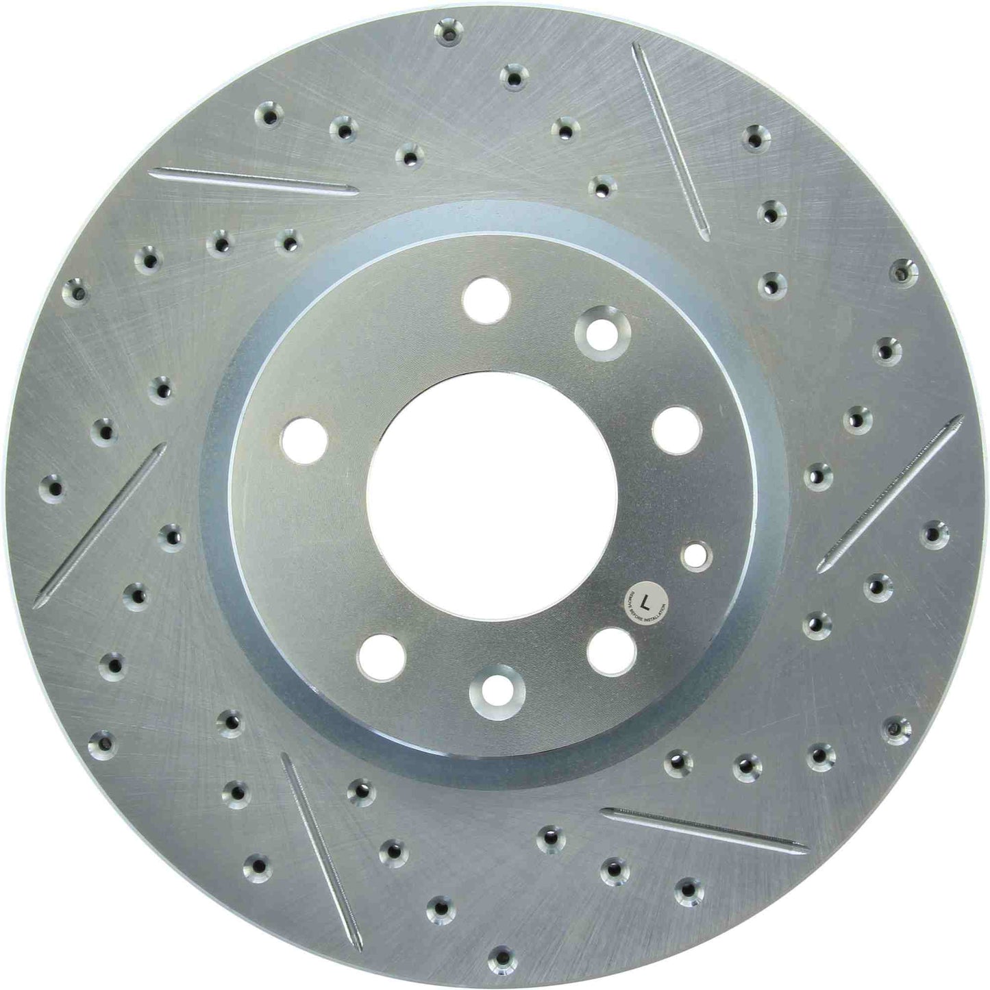StopTech Select Sport Drilled And Slotted Brake Rotor; Front Left