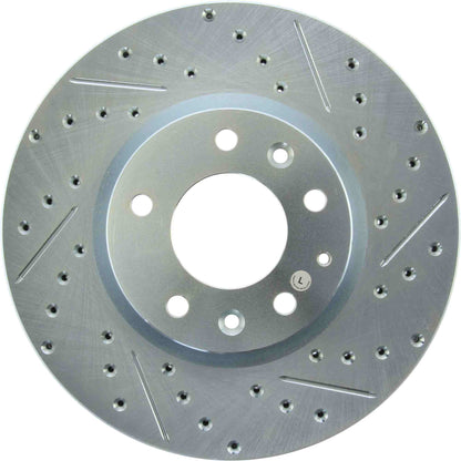 StopTech Select Sport Drilled And Slotted Brake Rotor; Front Left