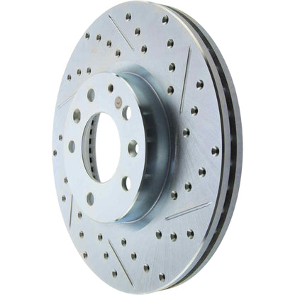 StopTech Select Sport Drilled And Slotted Brake Rotor; Front Left