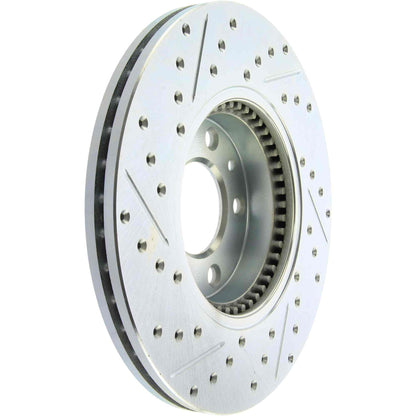 StopTech Select Sport Drilled And Slotted Brake Rotor; Front Left