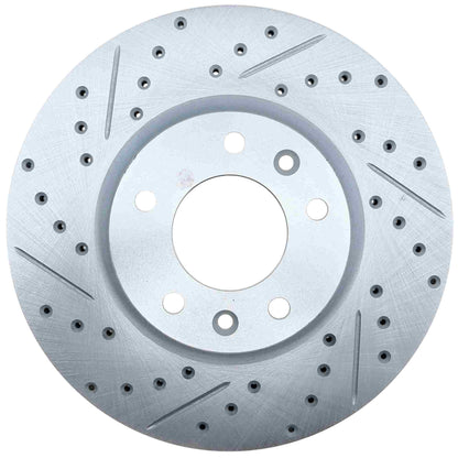 StopTech Select Sport Drilled And Slotted Brake Rotor; Front Right