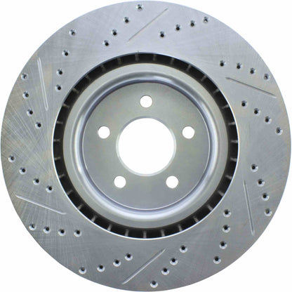 StopTech Select Sport Drilled And Slotted Brake Rotor; Front Left