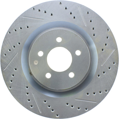 StopTech Select Sport Drilled And Slotted Brake Rotor; Front Left