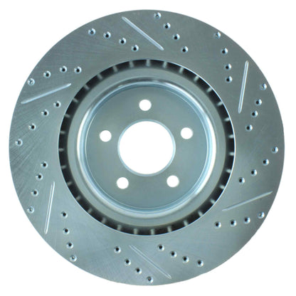 StopTech Select Sport Drilled And Slotted Brake Rotor; Front Right