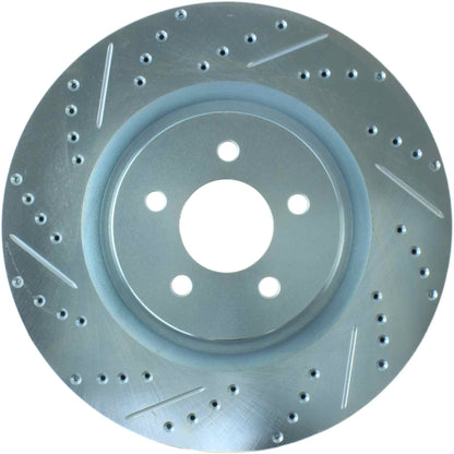 StopTech Select Sport Drilled And Slotted Brake Rotor; Front Right