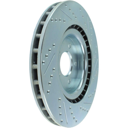 StopTech Select Sport Drilled And Slotted Brake Rotor; Front Right
