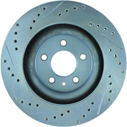 StopTech Select Sport Drilled And Slotted Brake Rotor; Front Left
