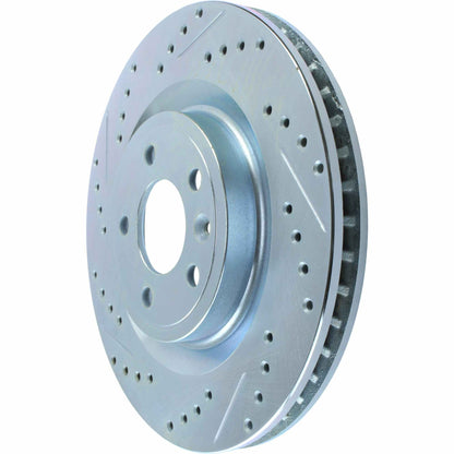StopTech Select Sport Drilled And Slotted Brake Rotor; Front Right