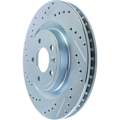 StopTech Select Sport Drilled And Slotted Brake Rotor; Front Right
