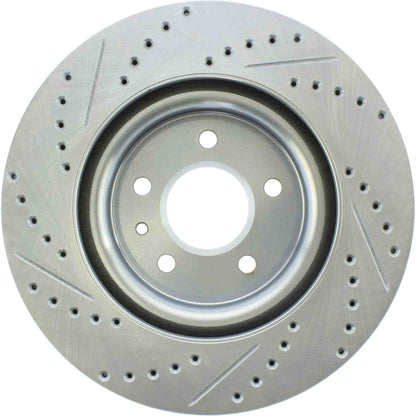 StopTech Select Sport Drilled And Slotted Brake Rotor; Front Left