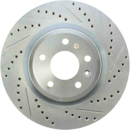StopTech Select Sport Drilled And Slotted Brake Rotor; Front Left