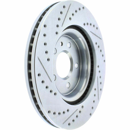 StopTech Select Sport Drilled And Slotted Brake Rotor; Front Left