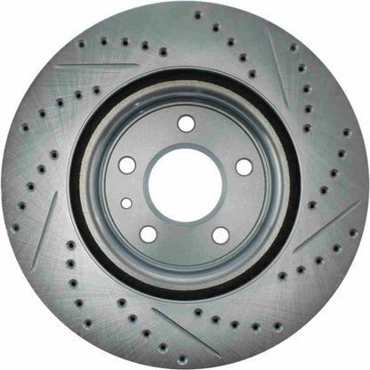 StopTech Select Sport Drilled And Slotted Brake Rotor; Front Right
