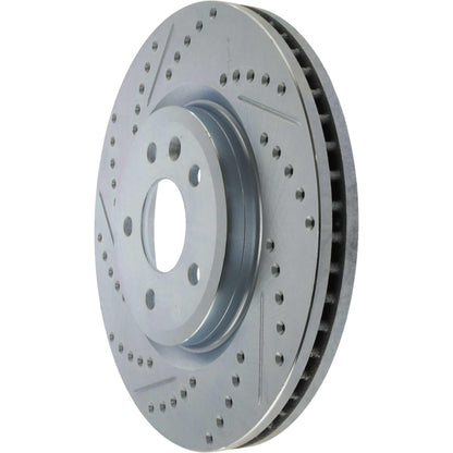 StopTech Select Sport Drilled And Slotted Brake Rotor; Front Right
