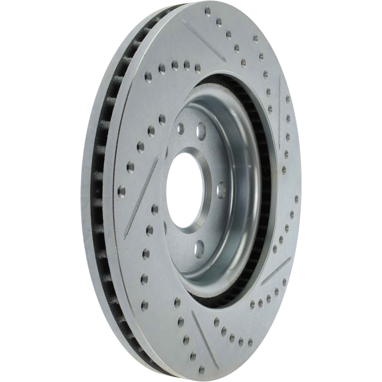 StopTech Select Sport Drilled And Slotted Brake Rotor; Front Right