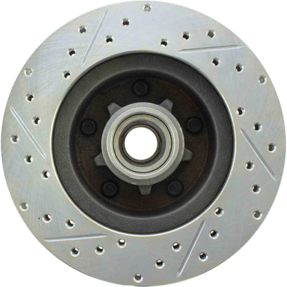 StopTech Select Sport Drilled And Slotted Brake Rotor; Front Left