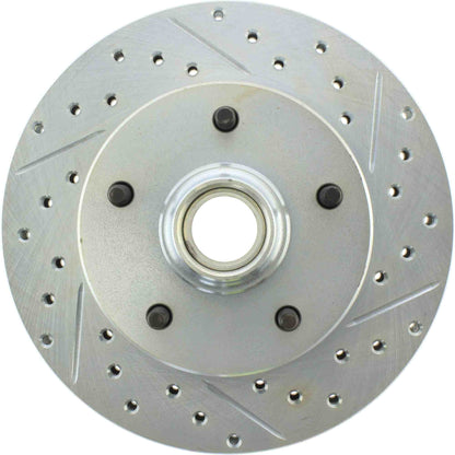 StopTech Select Sport Drilled And Slotted Brake Rotor; Front Left