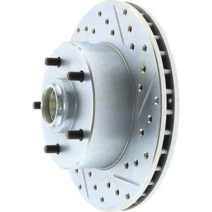 StopTech Select Sport Drilled And Slotted Brake Rotor; Front Left
