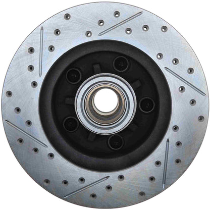 StopTech Select Sport Drilled And Slotted Brake Rotor; Front Left