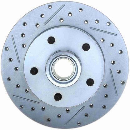 StopTech Select Sport Drilled And Slotted Brake Rotor; Front Right