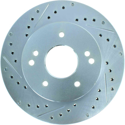 StopTech Select Sport Drilled And Slotted Brake Rotor;Front And Rear Right