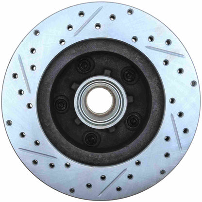StopTech Select Sport Drilled And Slotted Brake Rotor; Front Left