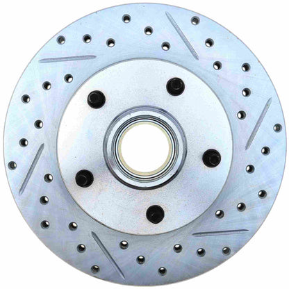 StopTech Select Sport Drilled And Slotted Brake Rotor; Front Left