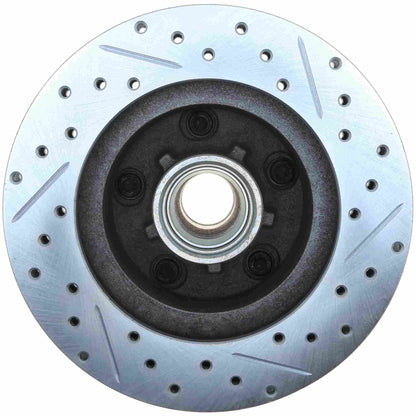 StopTech Select Sport Drilled And Slotted Brake Rotor; Front Right