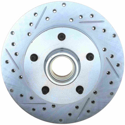 StopTech Select Sport Drilled And Slotted Brake Rotor; Front Right