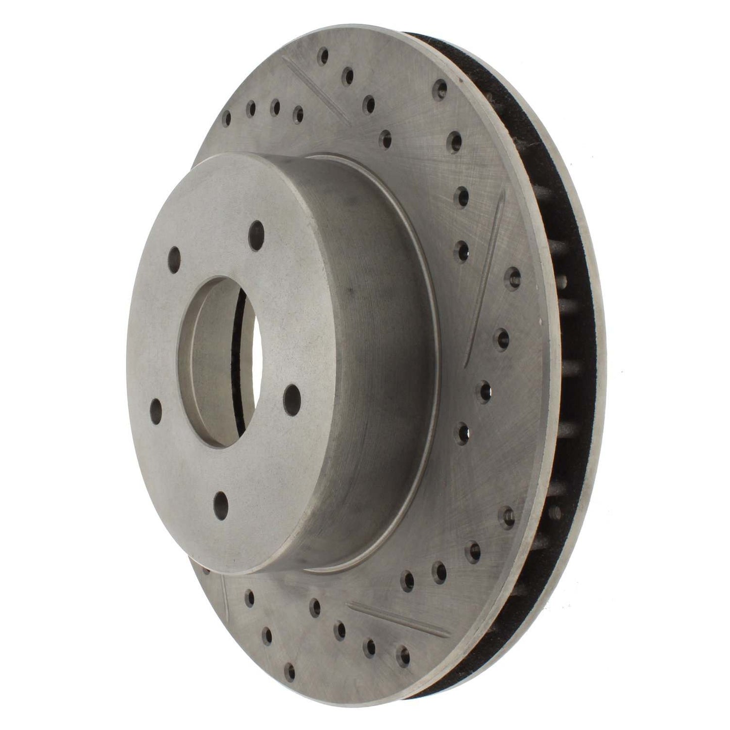 StopTech Select Sport Drilled And Slotted Brake Rotor; Front Left