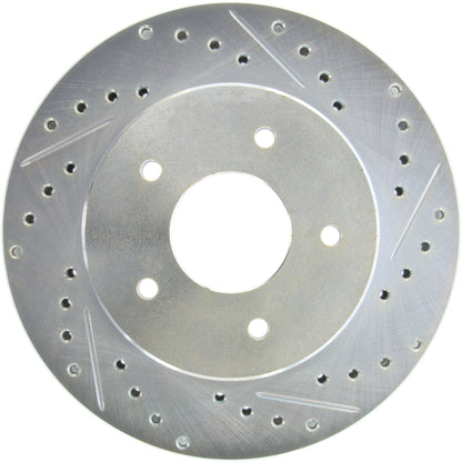 StopTech Select Sport Drilled And Slotted Brake Rotor; Front Left