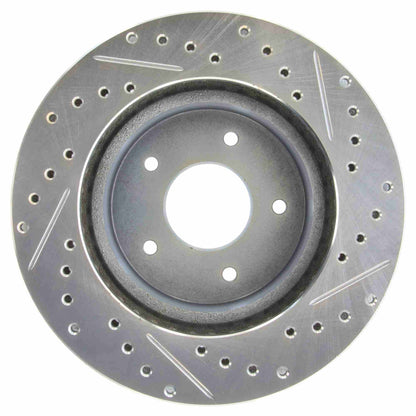 StopTech Select Sport Drilled And Slotted Brake Rotor; Front Right