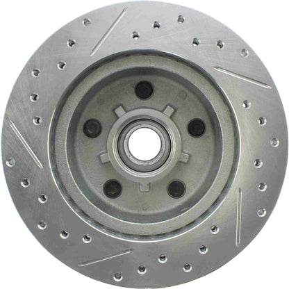 StopTech Select Sport Drilled And Slotted Brake Rotor; Front Left