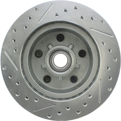 StopTech Select Sport Drilled And Slotted Brake Rotor; Front Left