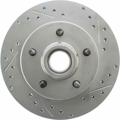 StopTech Select Sport Drilled And Slotted Brake Rotor; Front Left