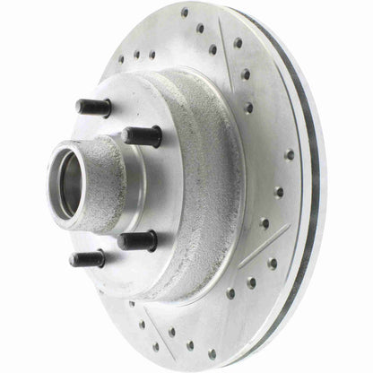 StopTech Select Sport Drilled And Slotted Brake Rotor; Front Left