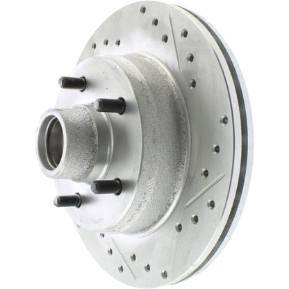 StopTech Select Sport Drilled And Slotted Brake Rotor; Front Left