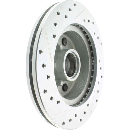 StopTech Select Sport Drilled And Slotted Brake Rotor; Front Left