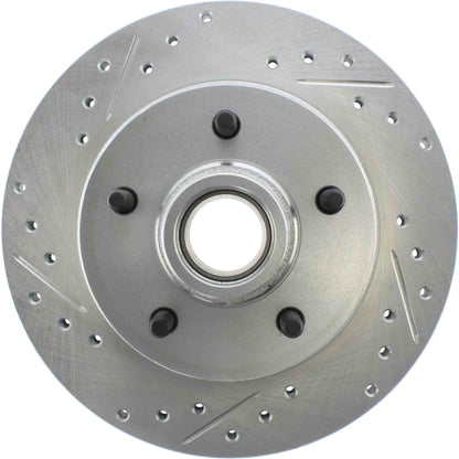 StopTech Select Sport Drilled And Slotted Brake Rotor; Front Right