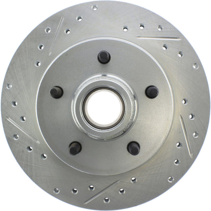 StopTech Select Sport Drilled And Slotted Brake Rotor; Front Right