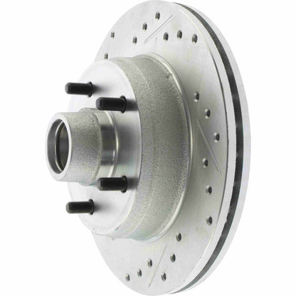 StopTech Select Sport Drilled And Slotted Brake Rotor; Front Right