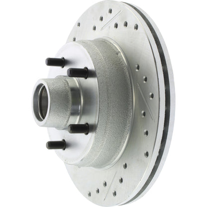 StopTech Select Sport Drilled And Slotted Brake Rotor; Front Right