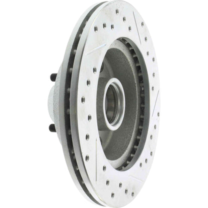 StopTech Select Sport Drilled And Slotted Brake Rotor; Front Right