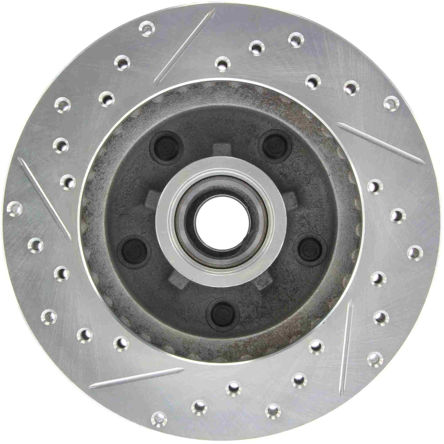 StopTech Select Sport Drilled And Slotted Brake Rotor; Front Left