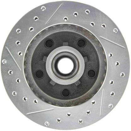 StopTech Select Sport Drilled And Slotted Brake Rotor; Front Left